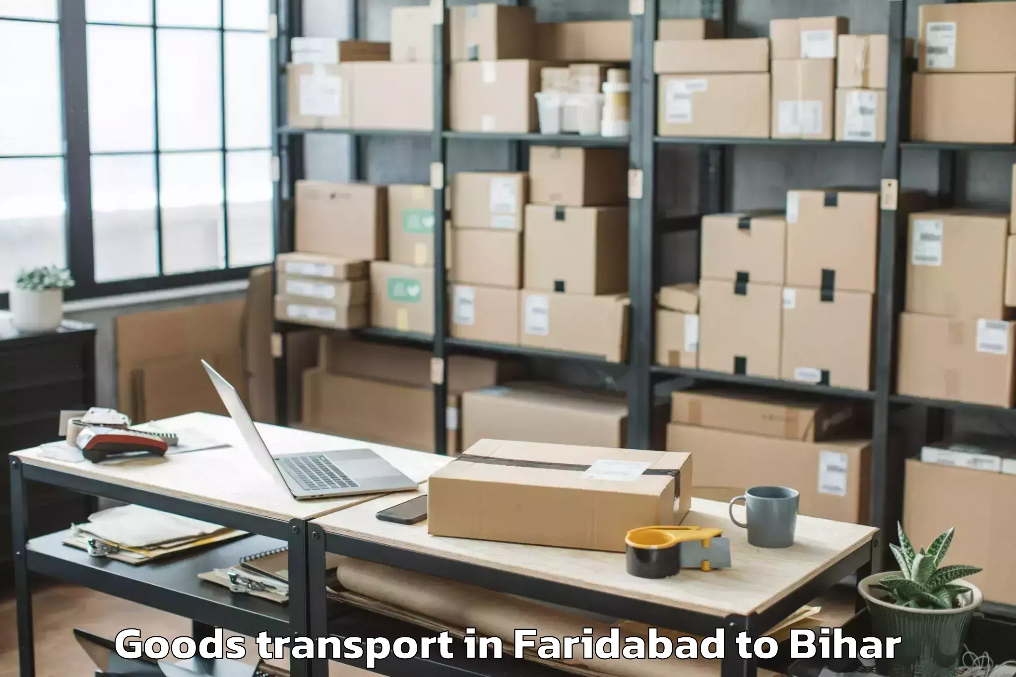 Book Faridabad to Triveniganj Goods Transport